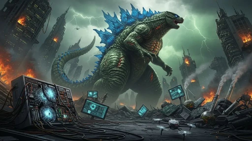 Godzilla is a lesson that walks