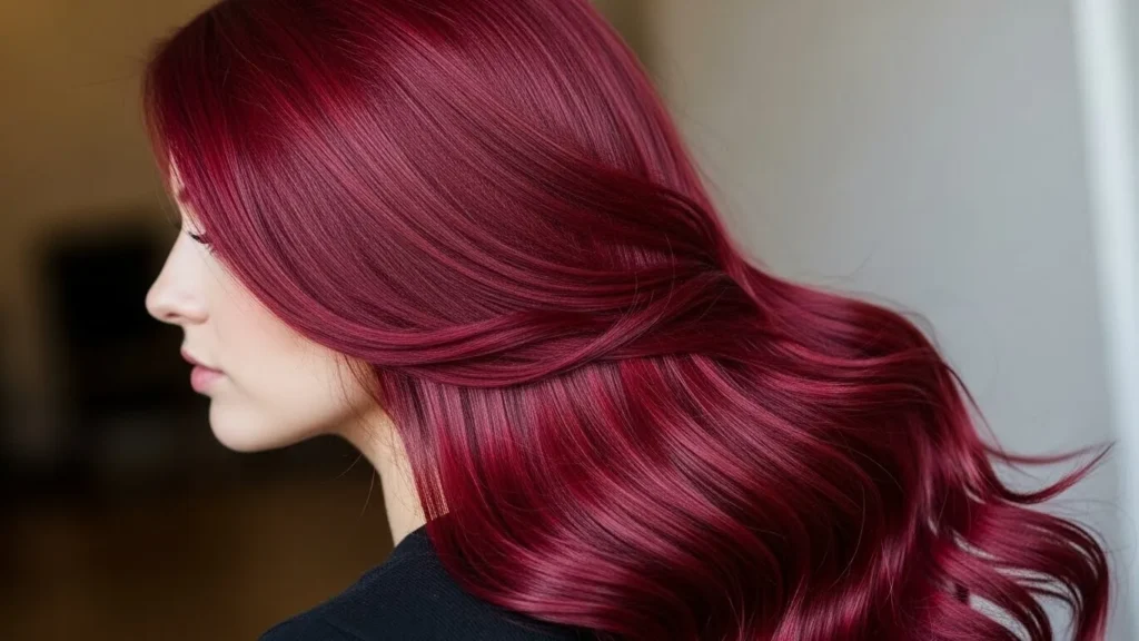 Her hair was a velvet curtain