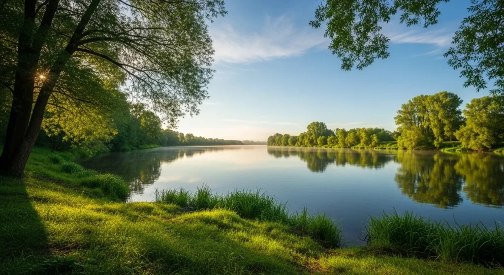 Calm is a peaceful river