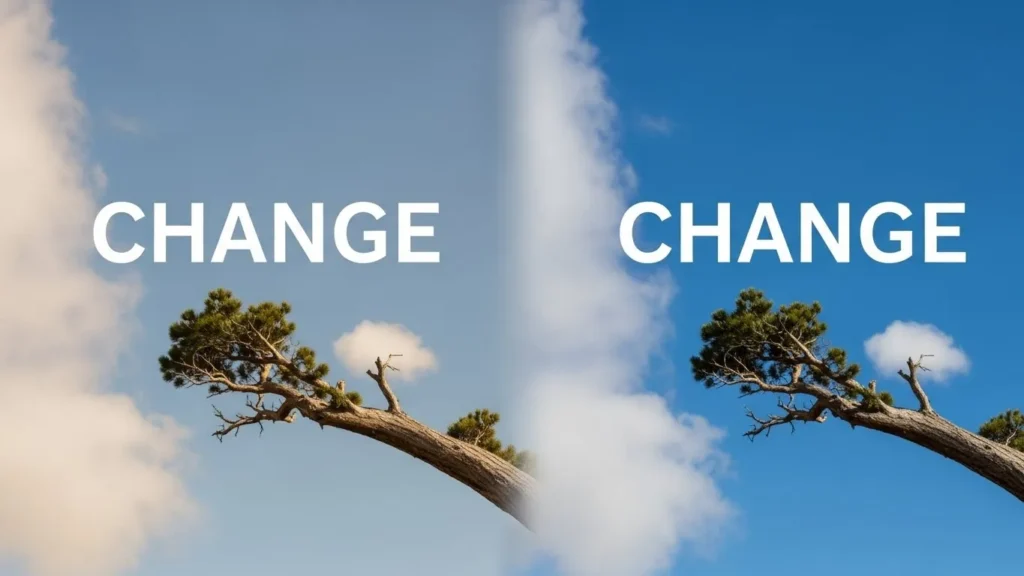 Change is weather shifting seasons