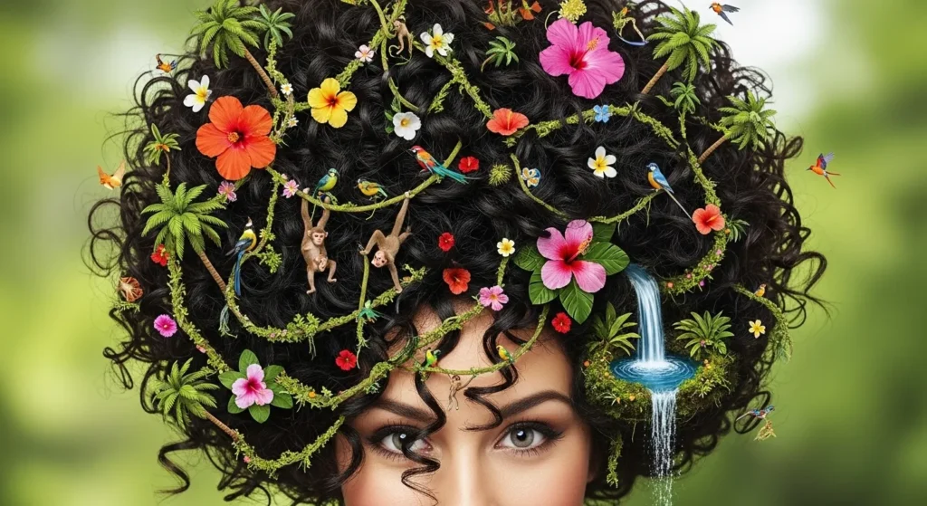 Curly hair is a jungle