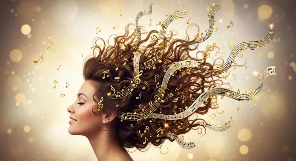 Curly hair is a melody