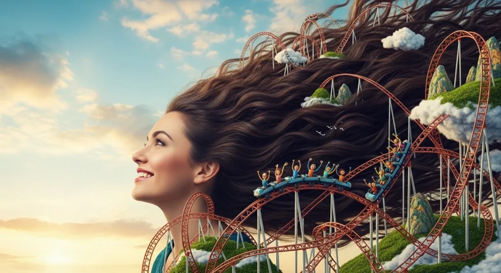 Curly hair is a roller coaster