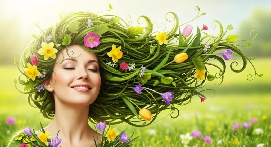 Curly hair is a spring