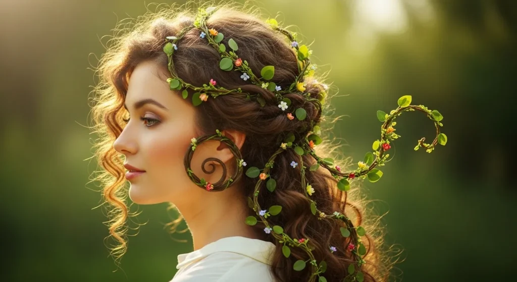 Curly hair is a vine