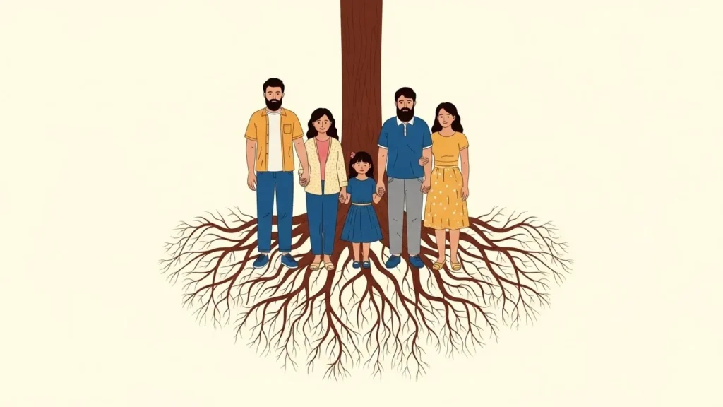 Family is the roots that hold us steady