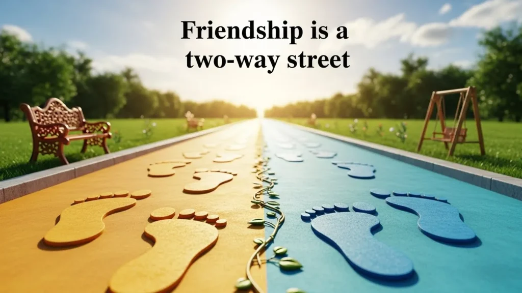  “Friendship is a two-way street.