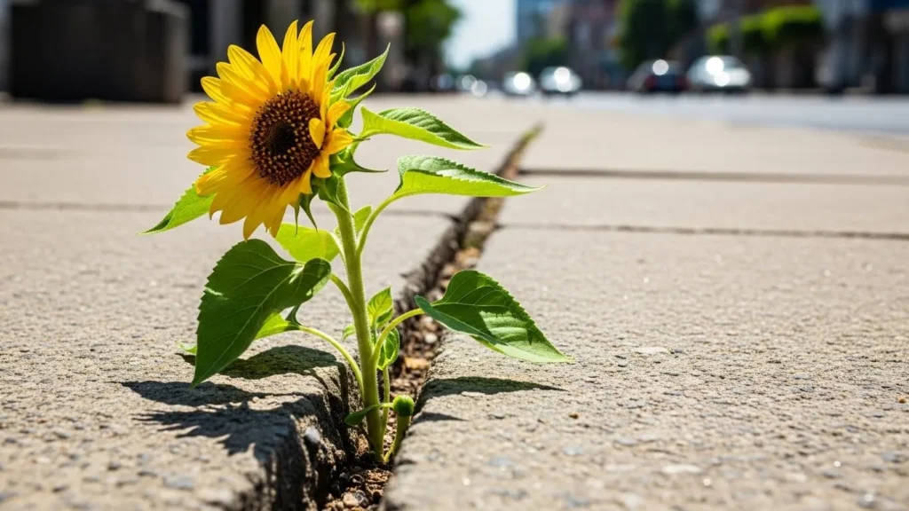 He grew through the cracks