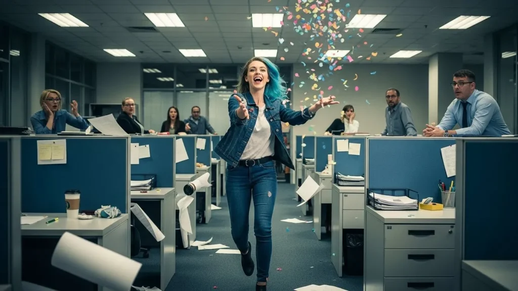 Her presence cracked the routine