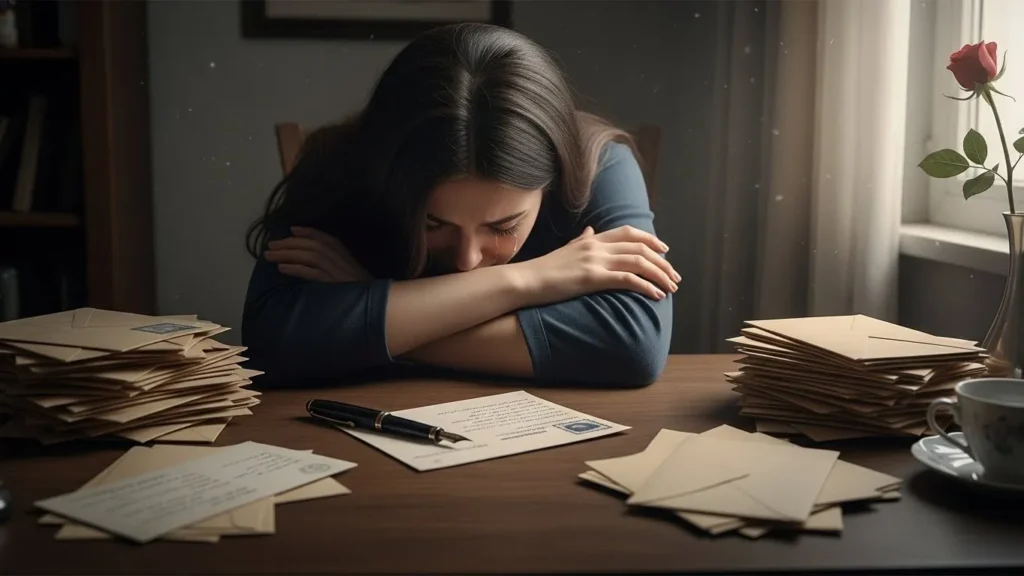 Her tears were unsent letters