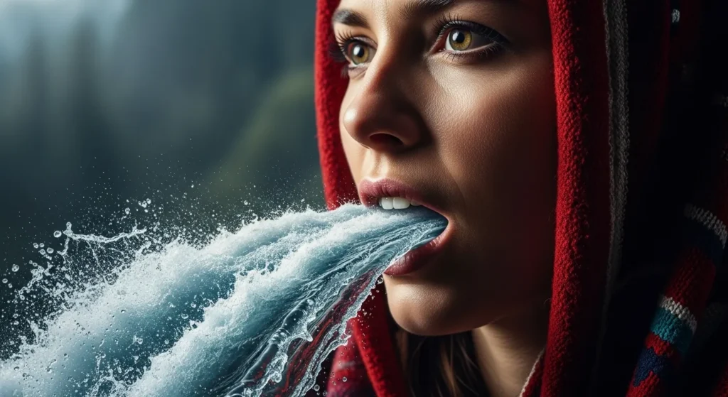  Her words spilled like a rushing river