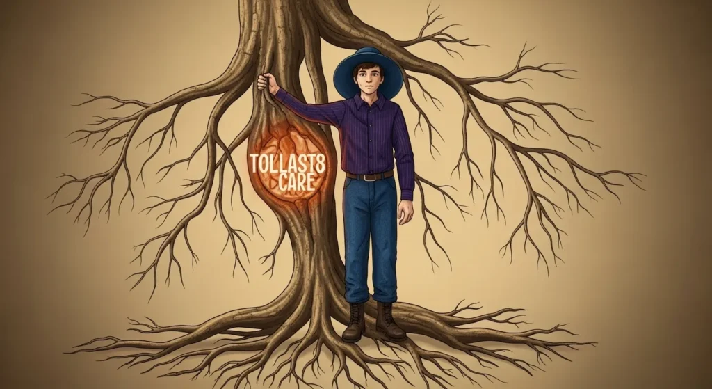 His care was a strong root