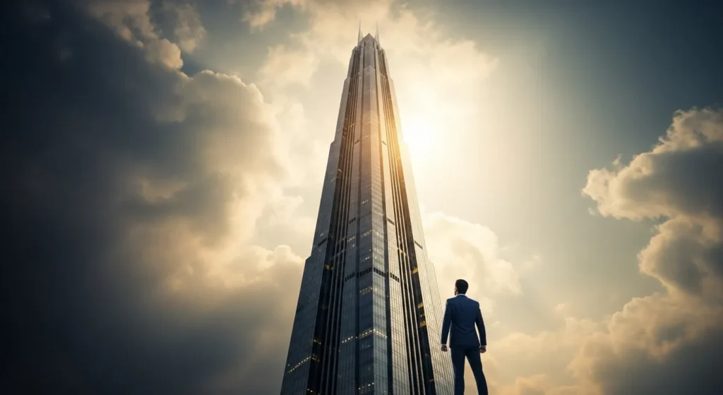 His confidence was a tall tower