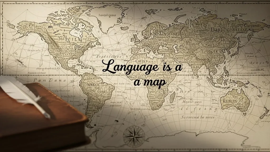 Language is a map