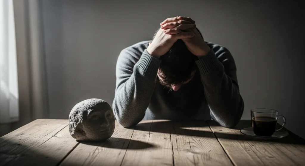  My head was heavy as stone