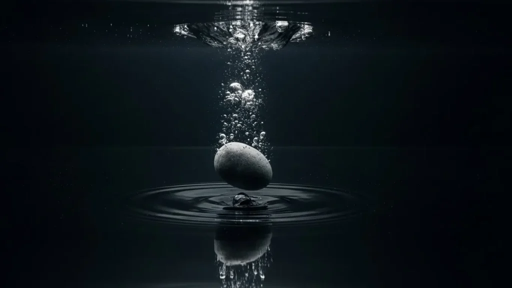 My heart dropped like a stone into dark water