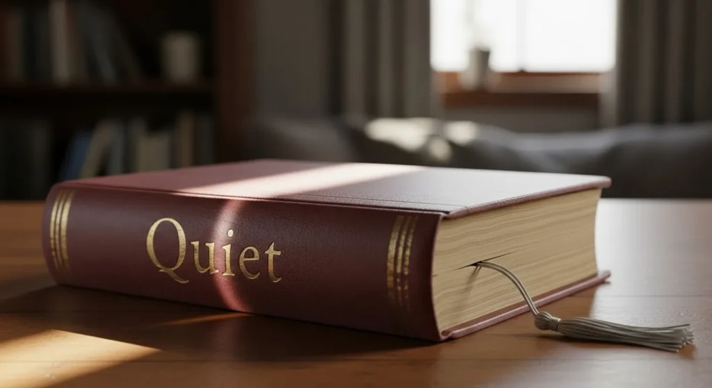 Quiet is a closed book