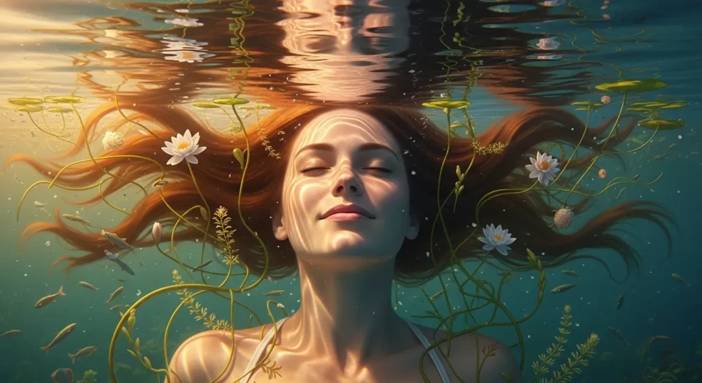 She is a peaceful lake