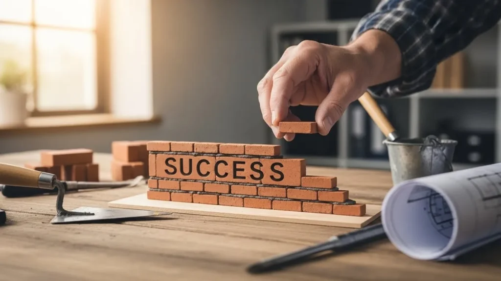 Success was built brick by brick