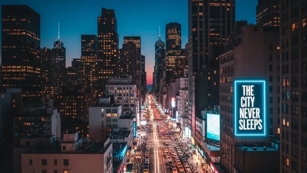 The city never sleeps