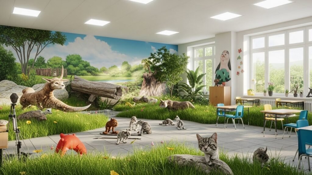 The classroom was a zoo