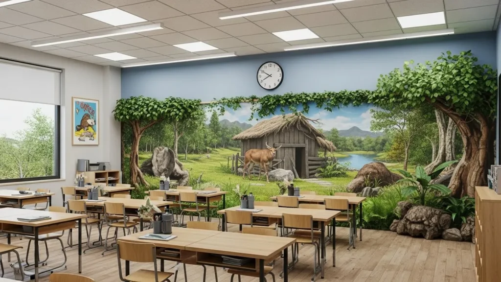 The classroom was a zoo