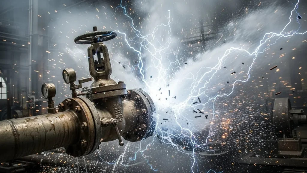 The pressure valve finally released