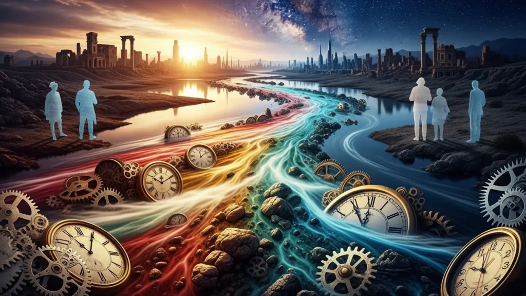 Time is a flowing river