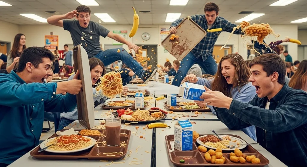 Cafeteria lunch is a battlefield