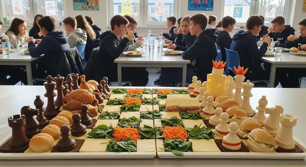  Cafeteria lunch is a chessboard