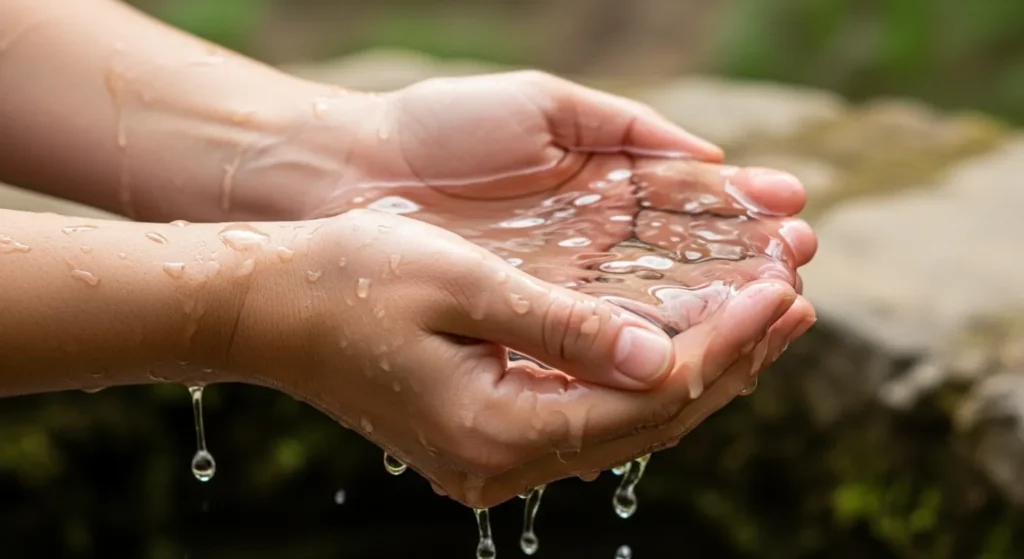 Carrying water in your hands