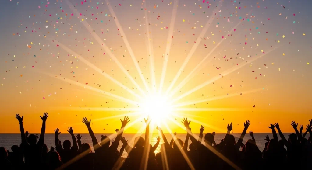 Celebration is a rising sun