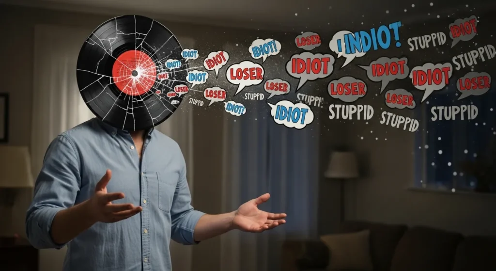 He is a broken record of insults