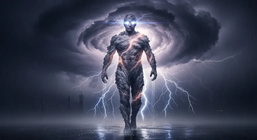 He is a walking thunderstorm