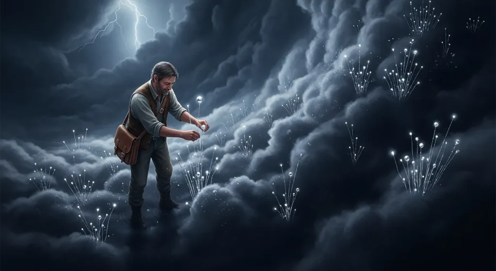  He plants silver linings in dark clouds