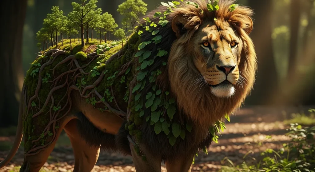 His fur was a thick forest