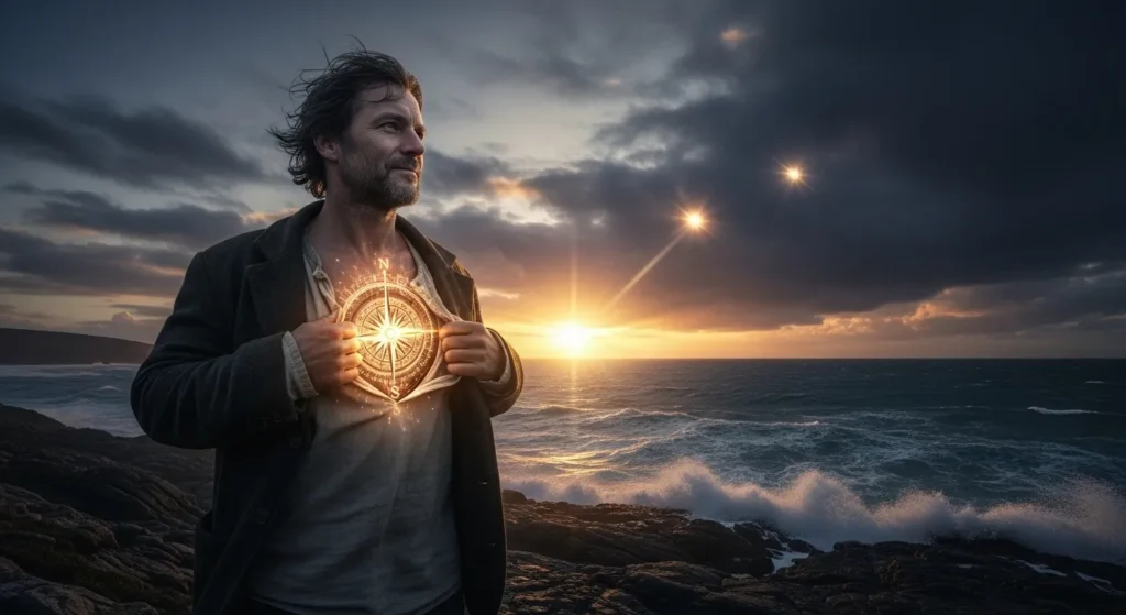 . His heart is a compass pointing to hope