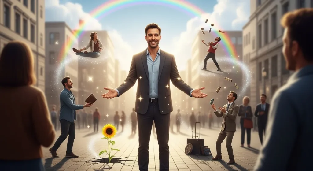 His positivity is a magnet for miracles