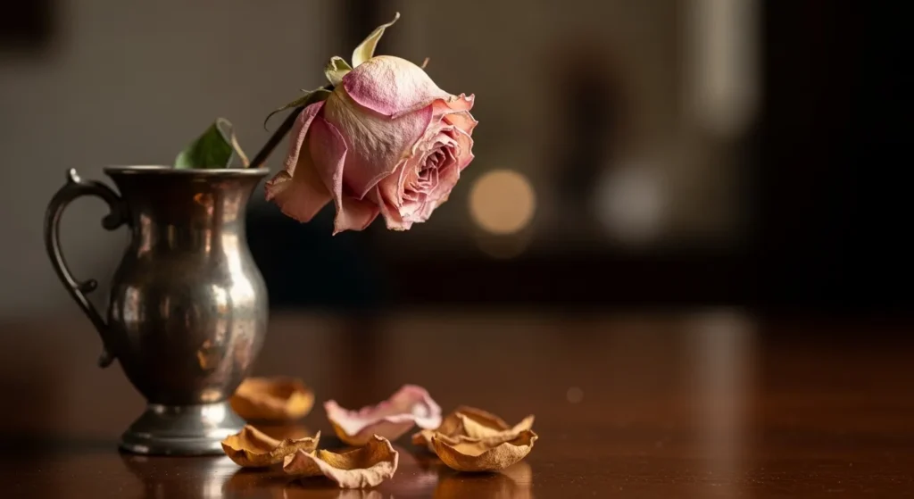 Old is a wilting flower