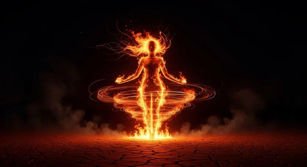 She is a flame in the dark