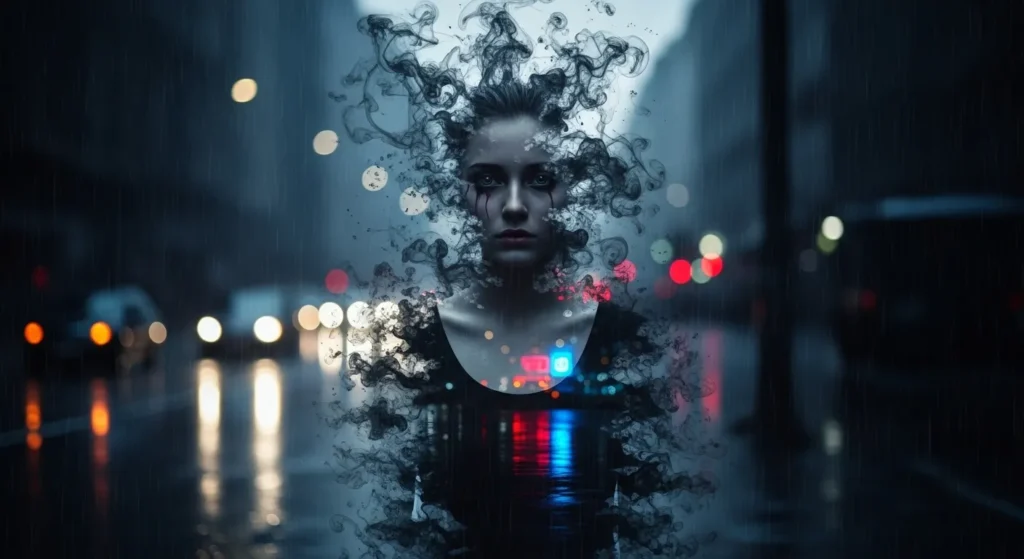  She melted into the night