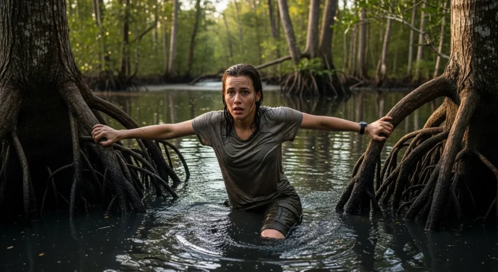 She was trapped in quicksand