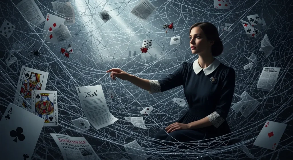 She’s a spider in a web of lies