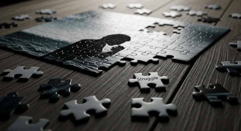 Struggle is a Puzzle Missing Pieces