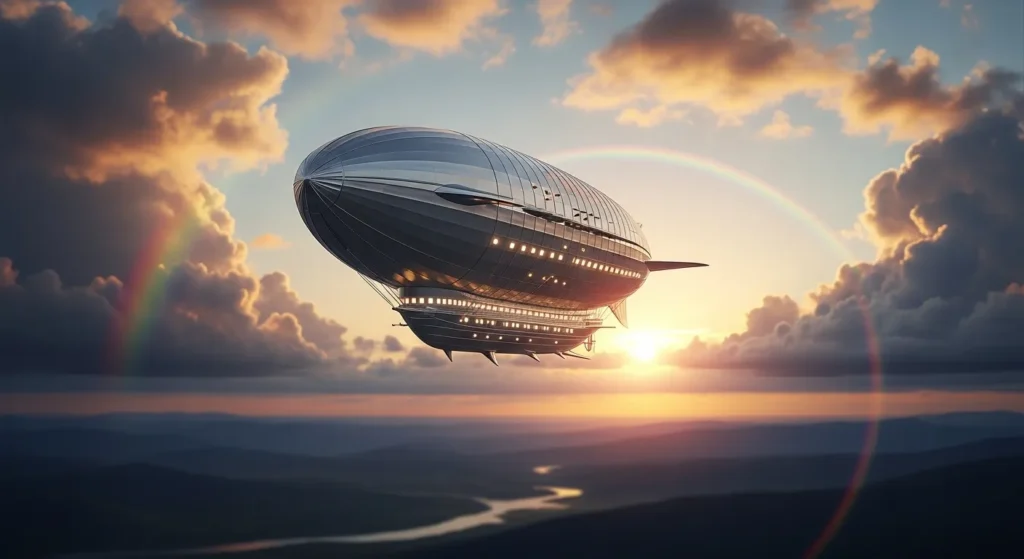 The cloud is a silver ship