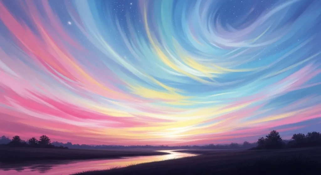 The sky was painted with cotton candy