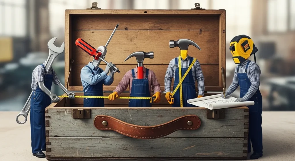 The team is a toolbox