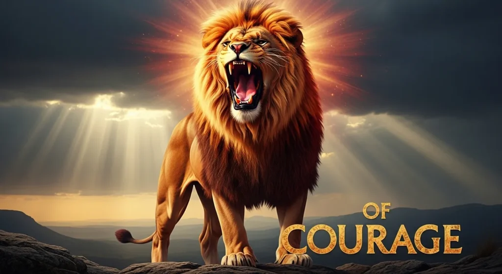 Courage is a roaring lion
