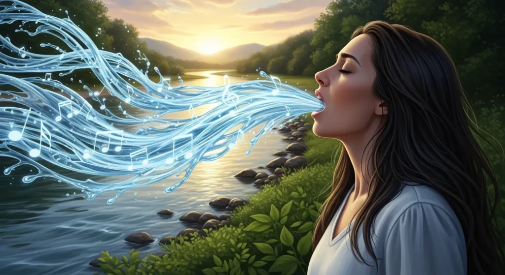 Her voice was a flowing river