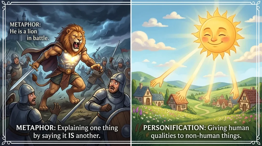 Metaphor vs Personification
